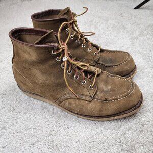 Redwing Red Wing Fall Guy 8881 Tan Brown Suede Boots Shoes 8881 Mens US Size 10